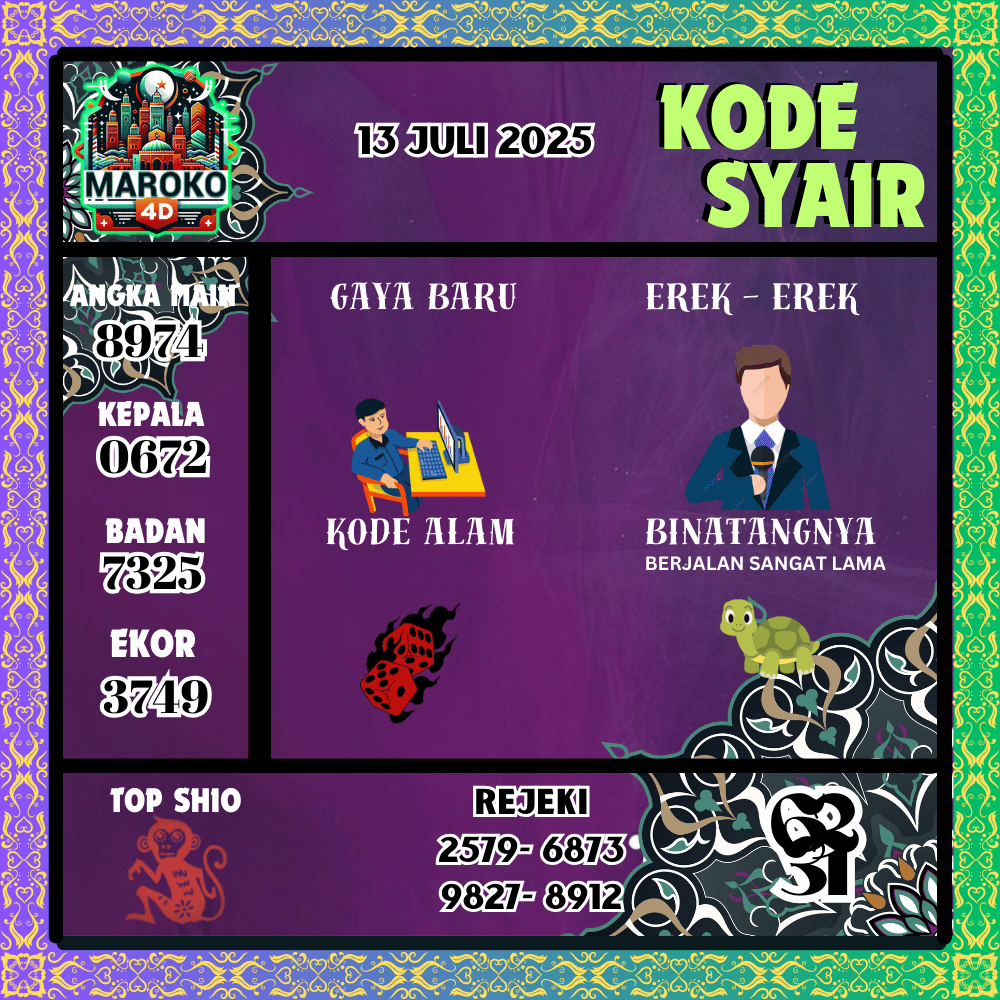 Kode Syair Maroko Pools - Juli Pools