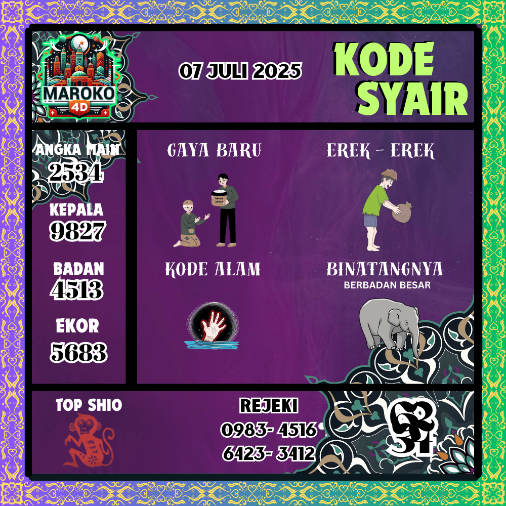 Kode Syair Maroko Pools - Juli Pools